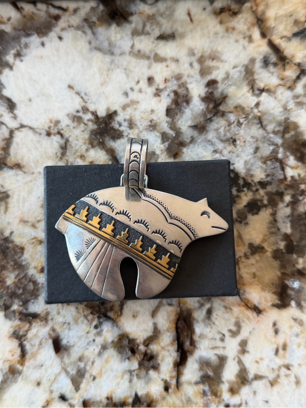 Thomas Singer Navajo Spirit Bear Sterling Silver Pendant Native-Inspired Design